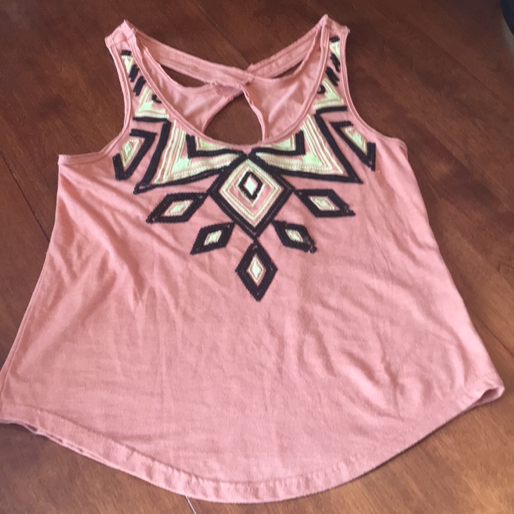 Embroidered tank